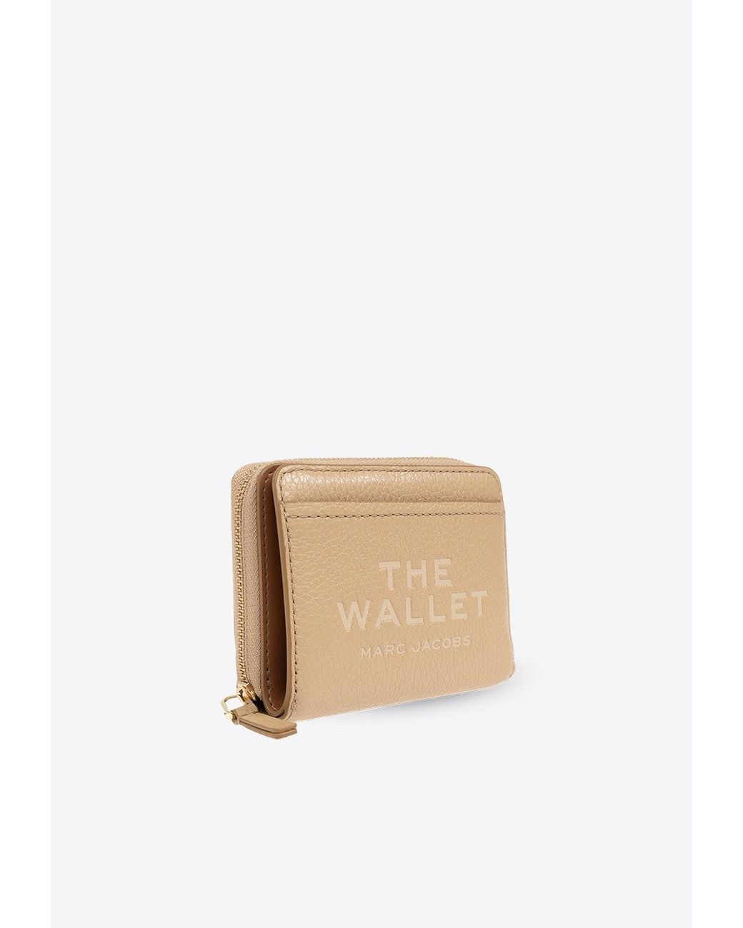 Marc Jacobs White The Mini Grained Leather Compact Wallet