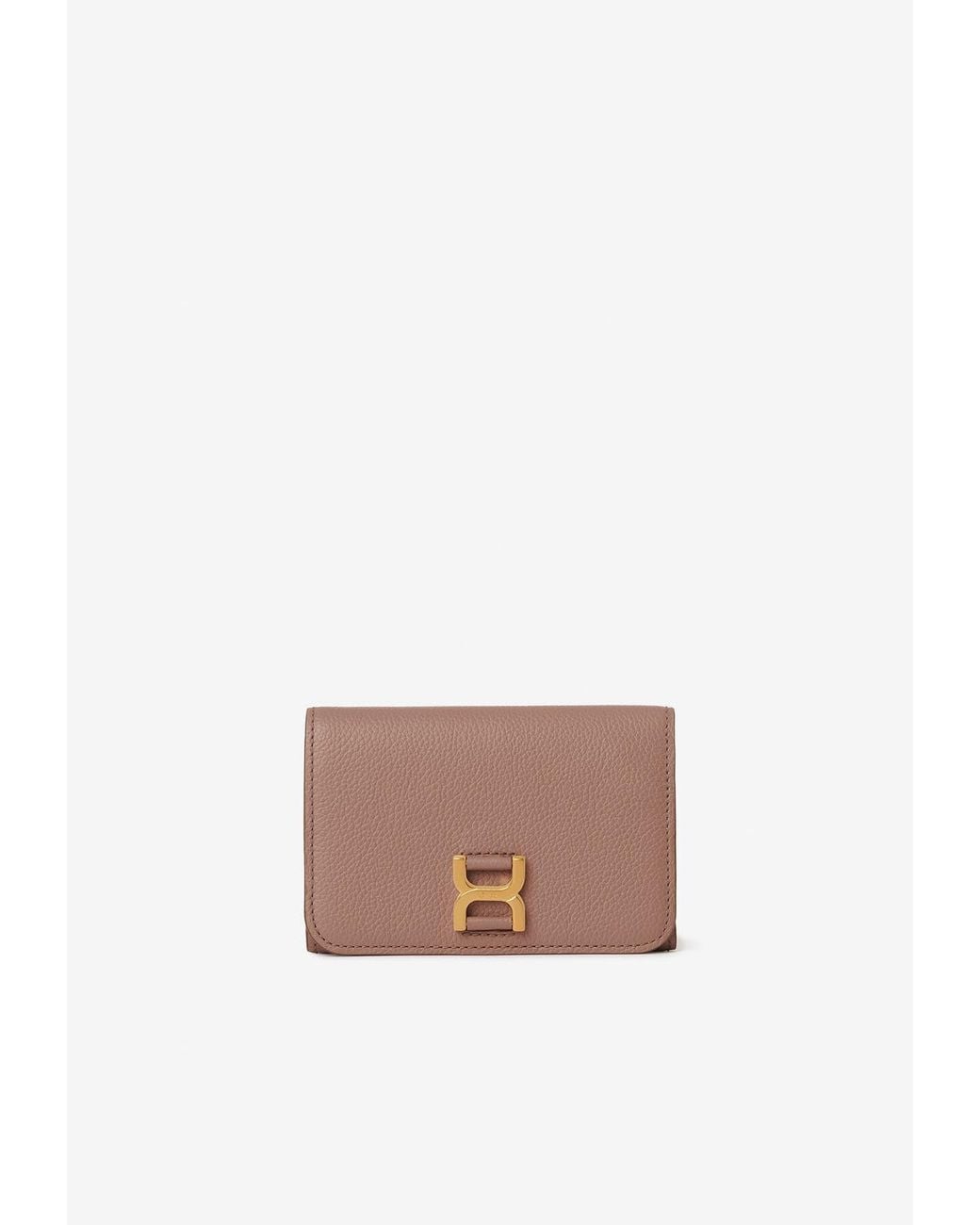Chloé White Medium Marcie Compact Wallet