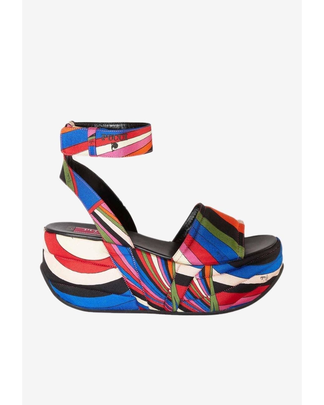 Emilio Pucci Blue Ami Flatform Sandals