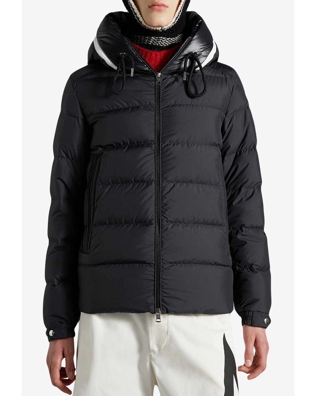 Moncler Cardere Down Jacket With Logo in Black for Men | Lyst