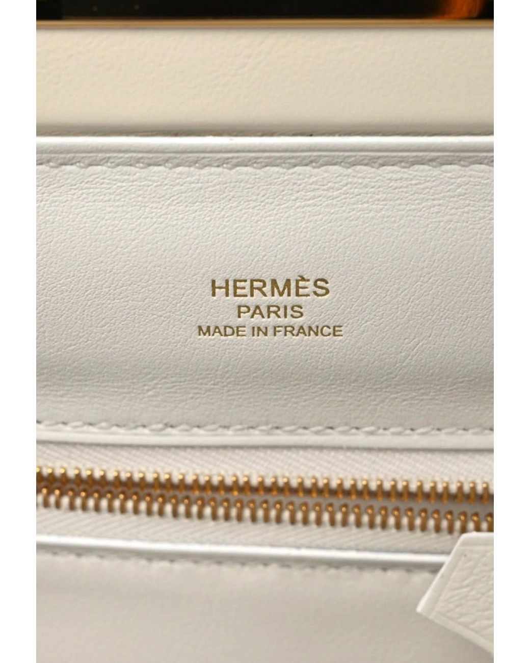 Hermès 24/24 21 White Evercolor And Nata Swift With Gold Hardware