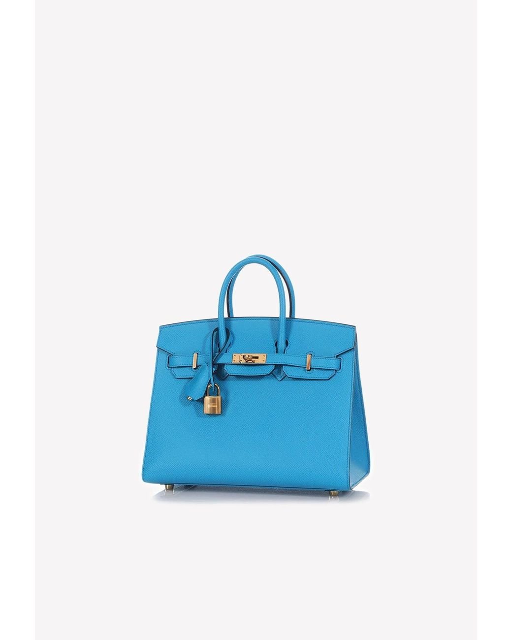 Hermes Kelly Pochette Bag Blue Frida Swift Gold Hardware
