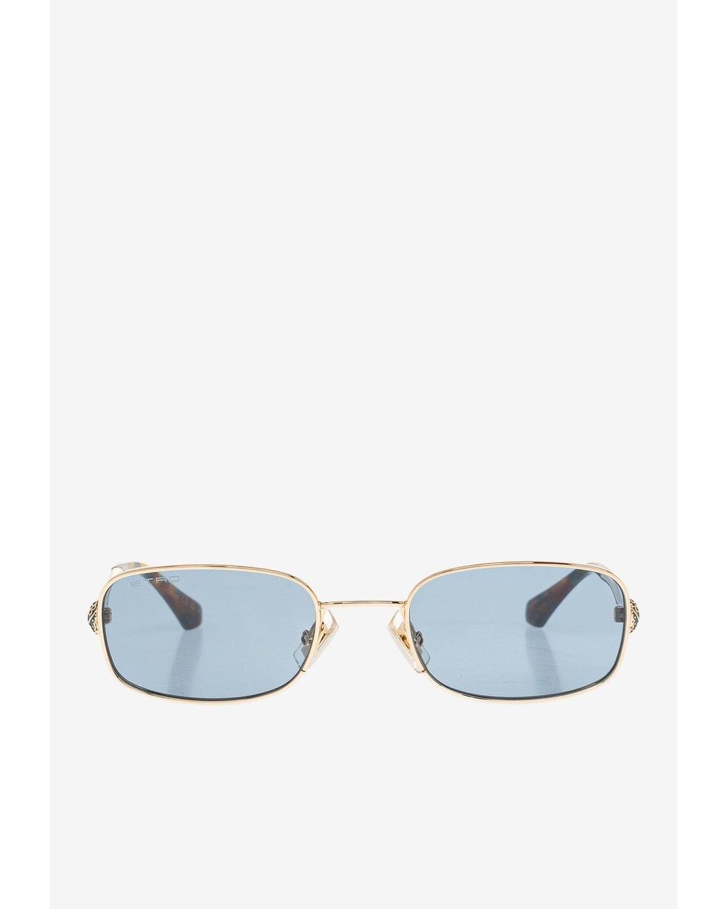 Etro Blue Fine Jewelry Rectangular Sunglasses