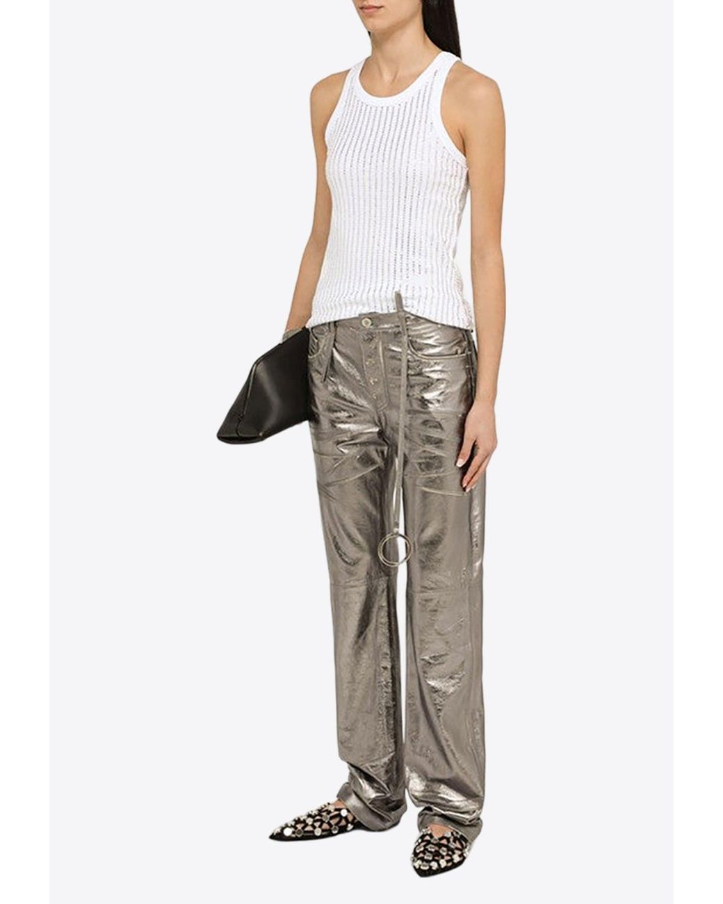 Attico leather deals pants