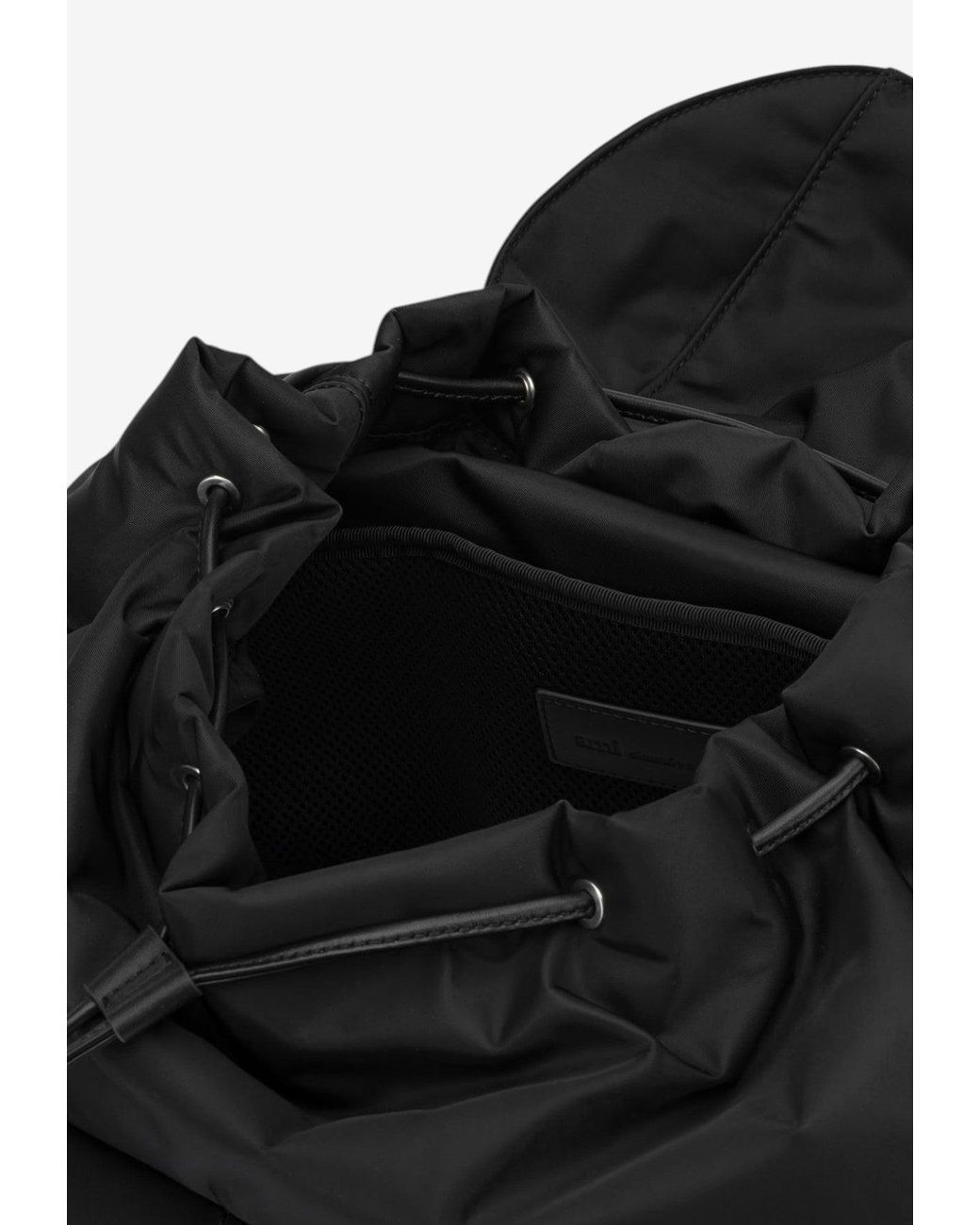 AMI Black Marcel Nylon Backpack for men
