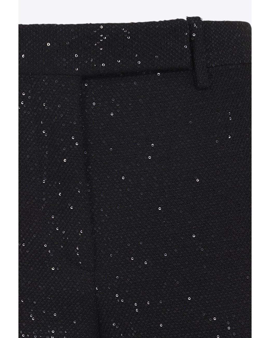 Tom Ford Blue Sequined Wool Pants