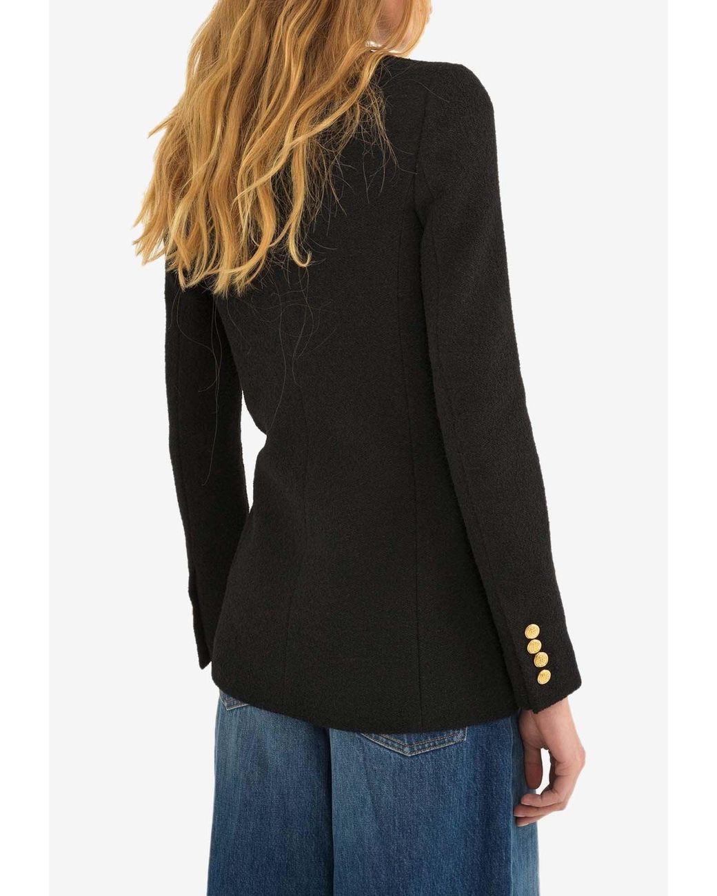 Chloé Black Double-Breasted Wool Blend Blazer