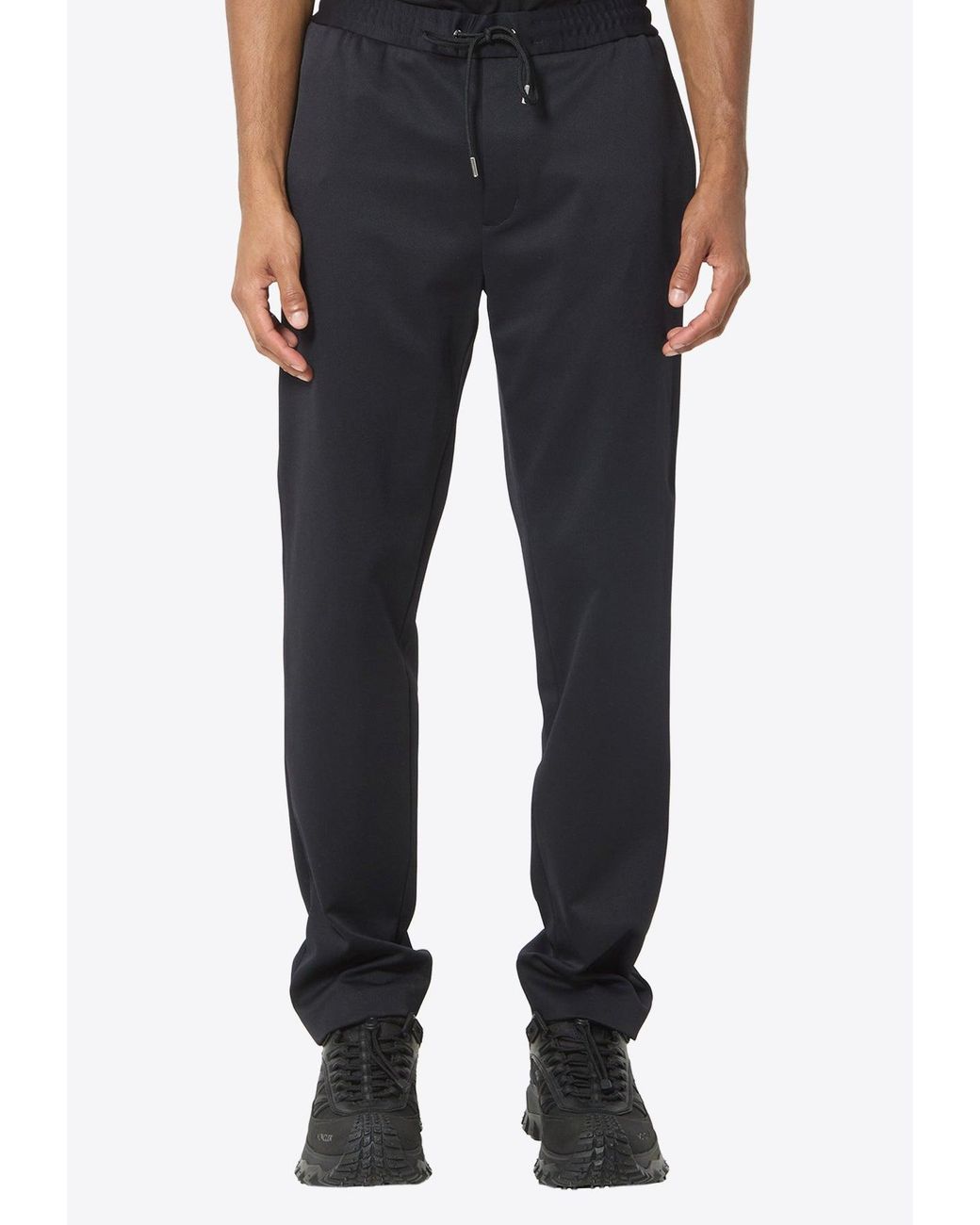 Moncler Blue Logo Patch Track Pants for men