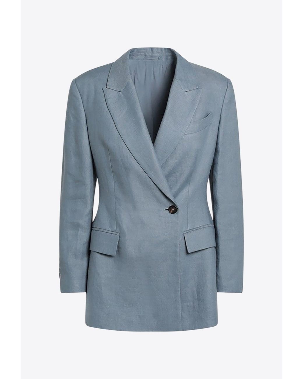 ベスト・ジレ BRUNELLO CUCINELLI Double-breasted hemp and linen blazer 552d1dd3c8a1f2014eff4cbbdc9410