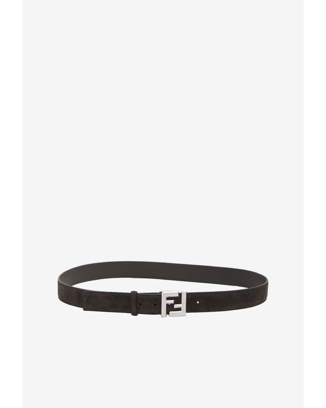Fendi White Ff Squared Monogram Belt for men