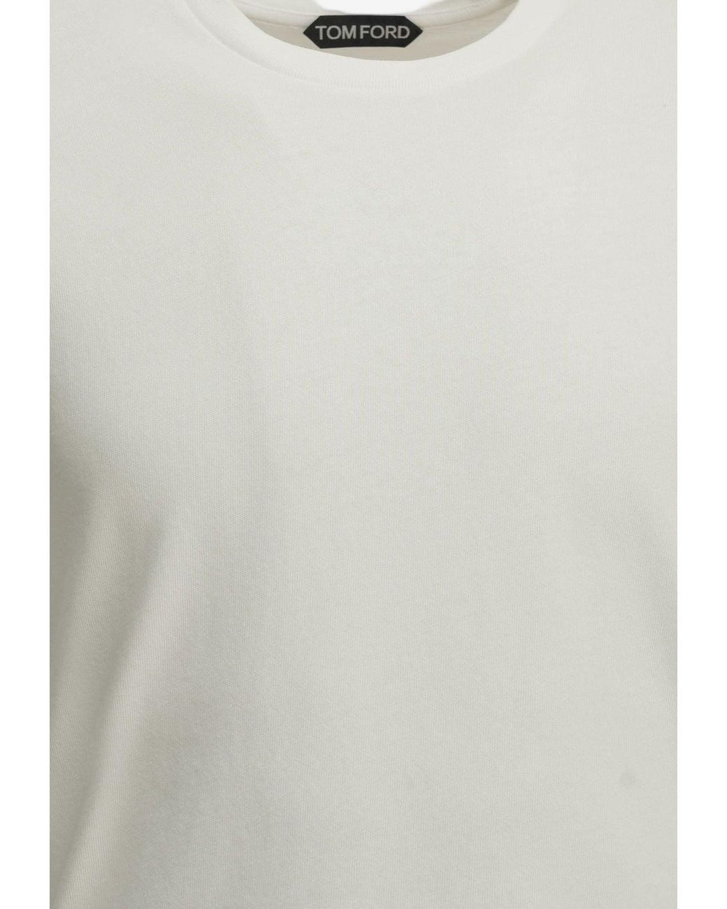 Tom Ford White Cold-Dyed Basic T-Shirt for men