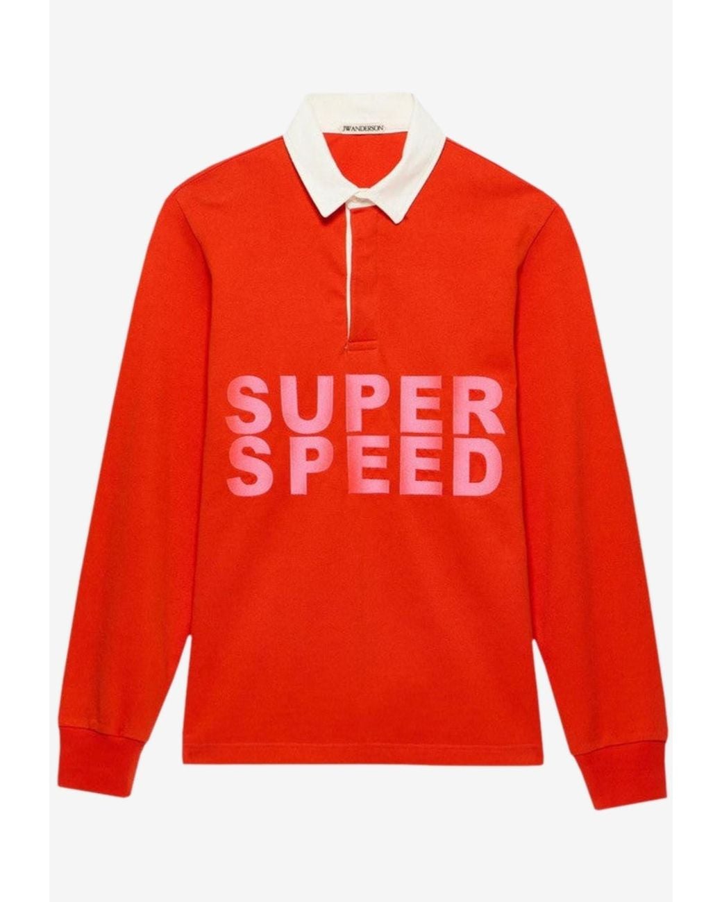 JW Anderson Super Speed Short-Sleeved Polo T-Shirt in Red | Lyst