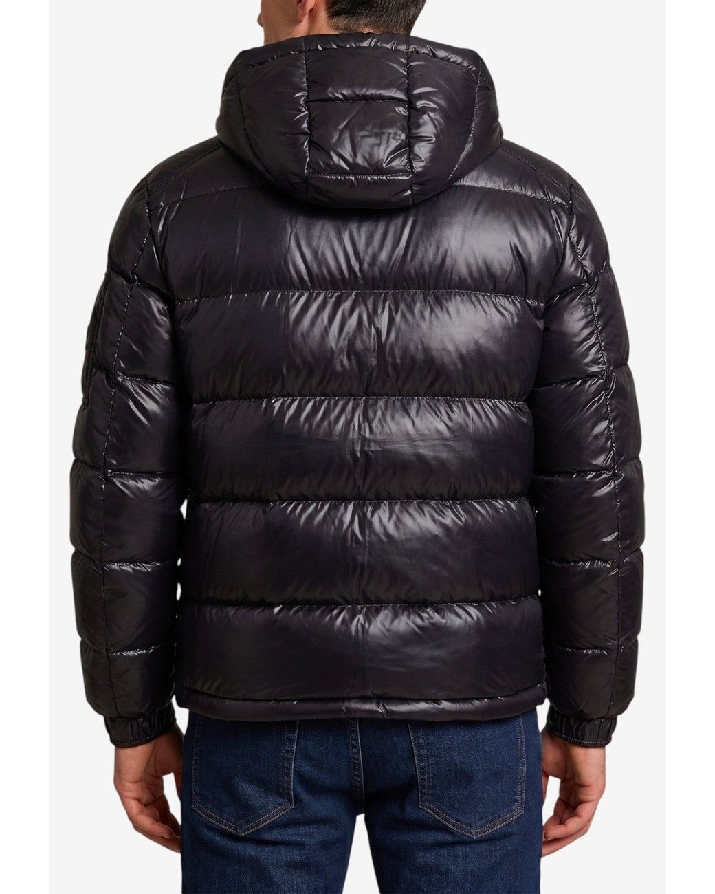 Herno Black Polar Tech Hooded Down Jacket for men