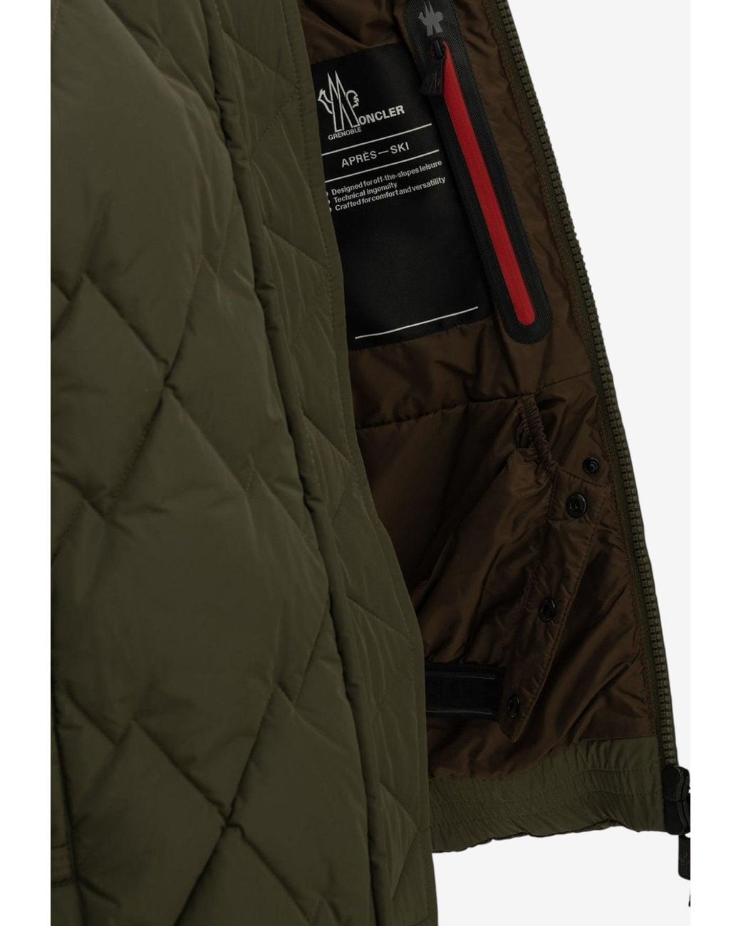 Moncler Green Bramans Quilted Down Jacket for men