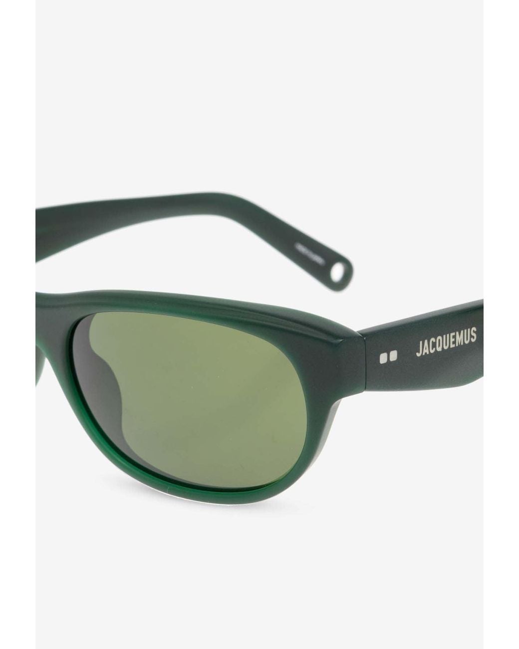Jacquemus Green Logo Print Round Sunglasses
