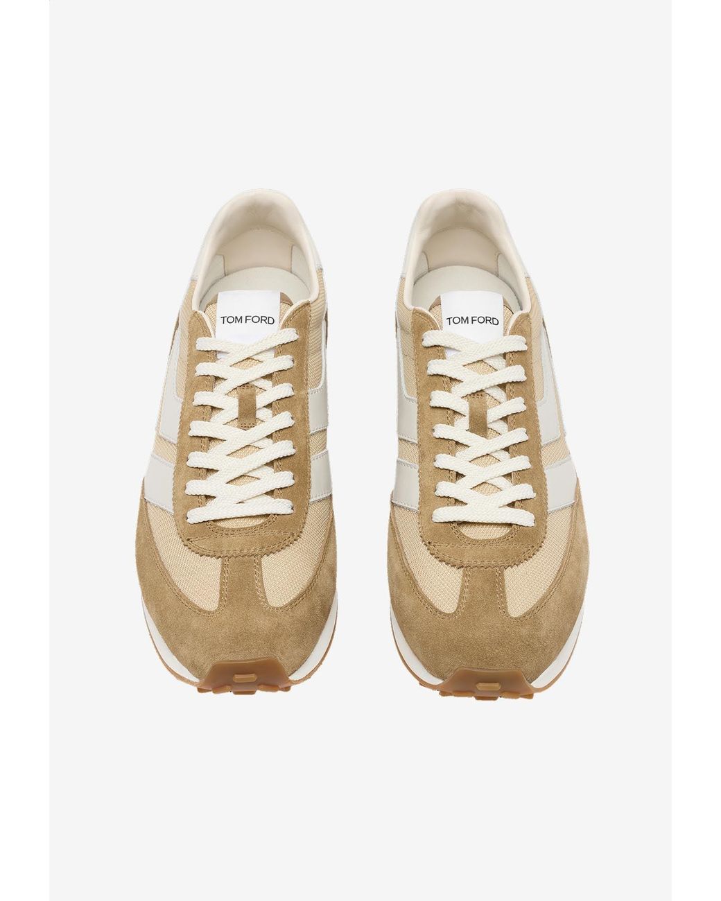 Tom Ford White Mick Suede Sneakers for men