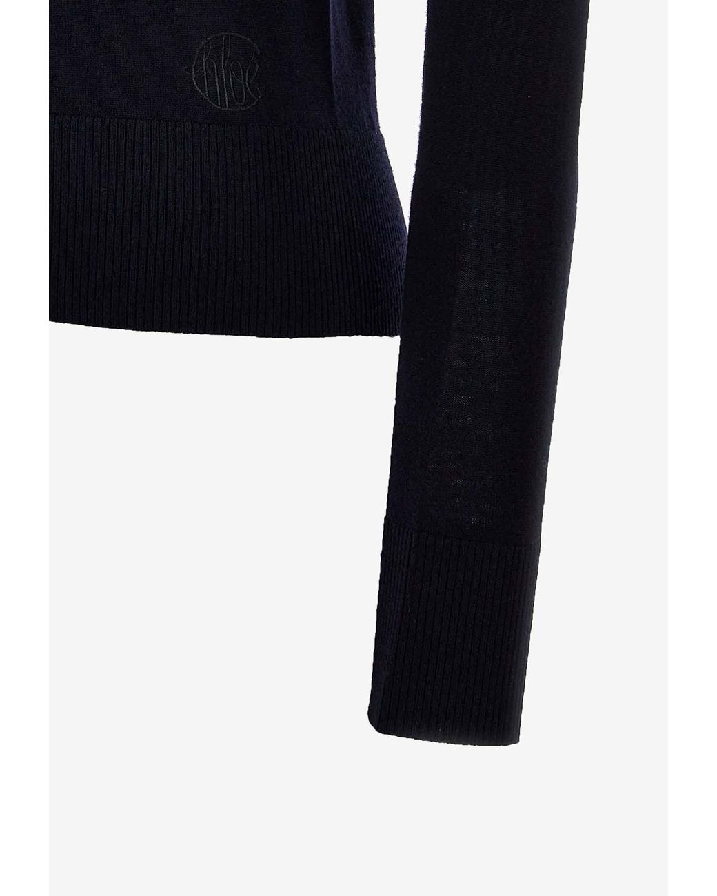 Chloé Blue Turtleneck Wool Sweater