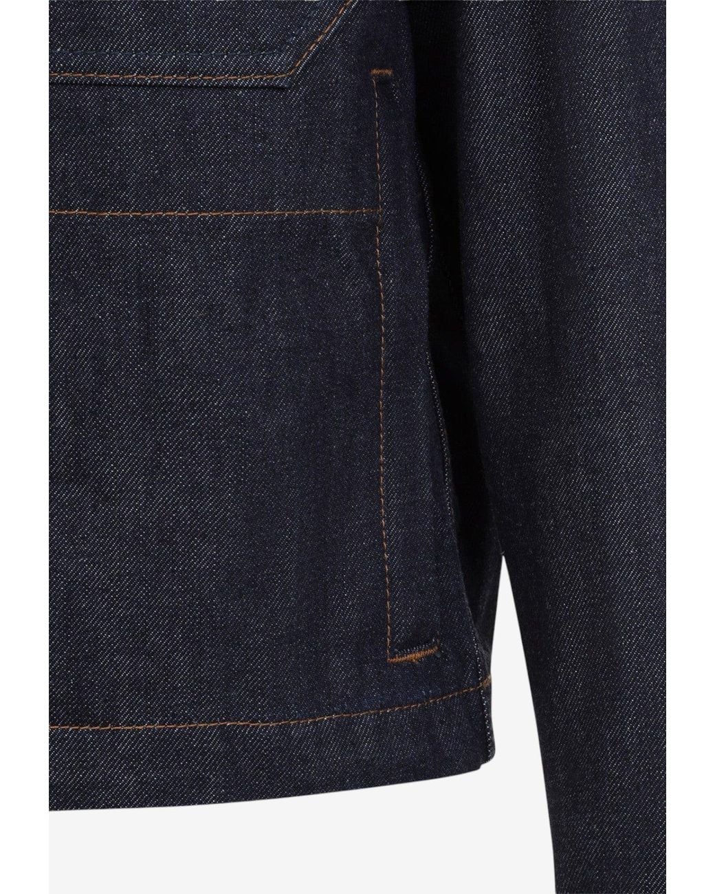 Stone Island Blue Denim Buttoned Jacket for men
