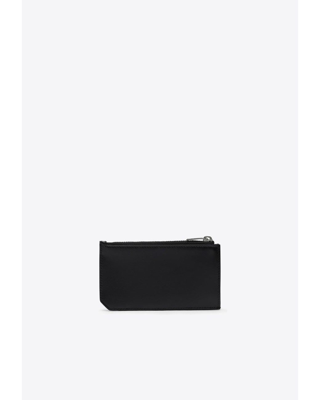 Tiny Cassandre Zipped Cardholder in Black - Saint Laurent