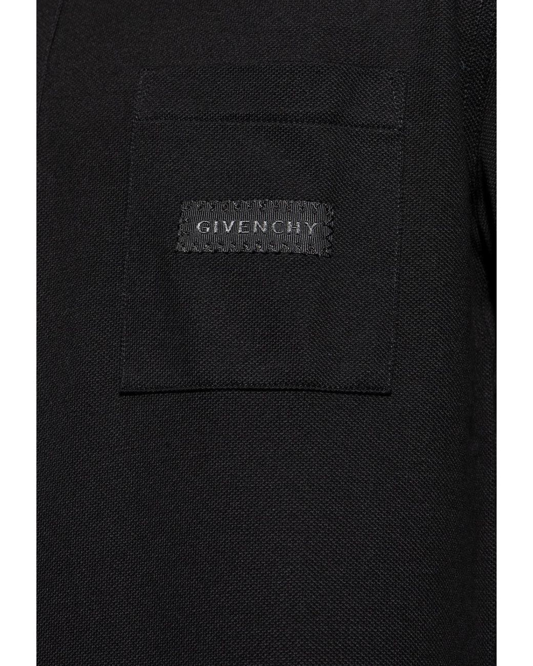 Givenchy Black Logo Patch Polo T-Shirt for men
