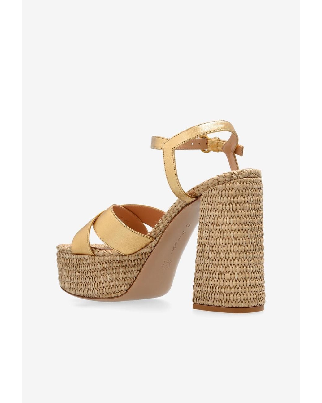Gianvito Rossi Metallic Bebe Platform Sandals
