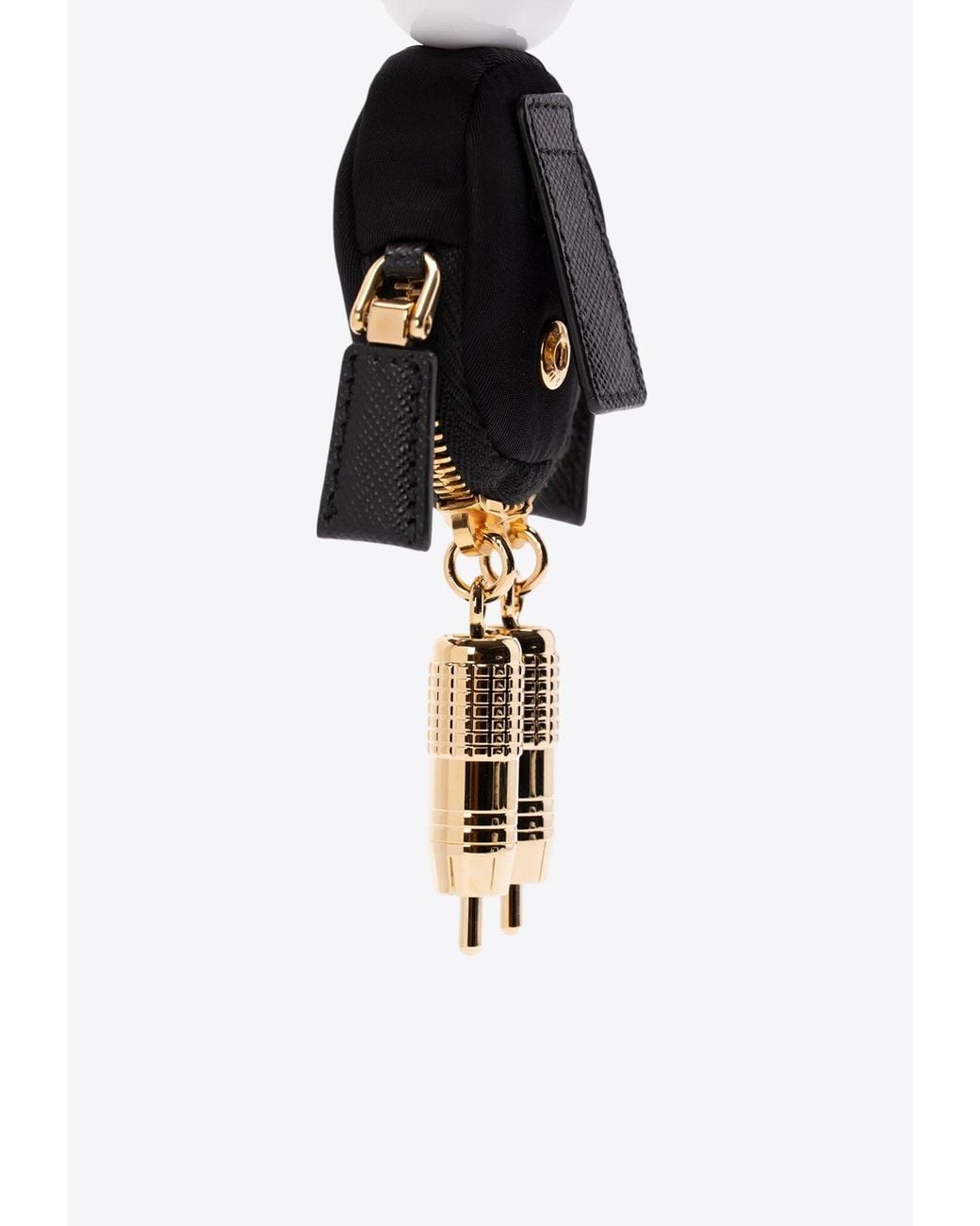 Prada Black Soft Robot Key-Ring And Bag Charm