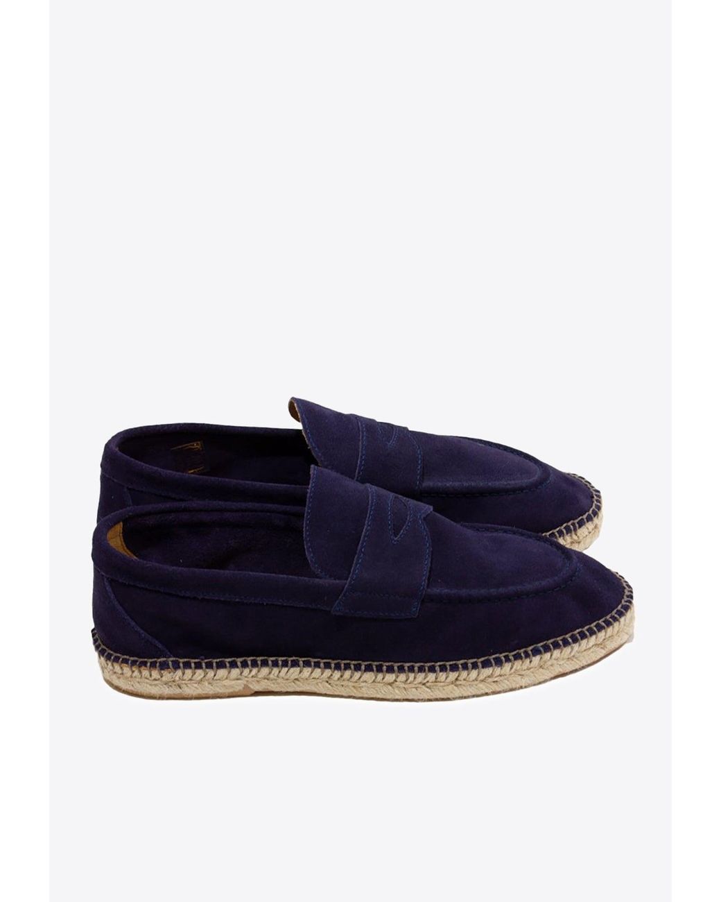 Eleventy Suede Stitched Loafers in Blue for Men | Lyst display picture 2