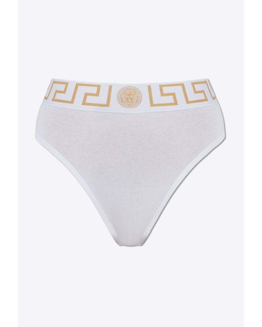 Versace White Cotton Jersey Briefs