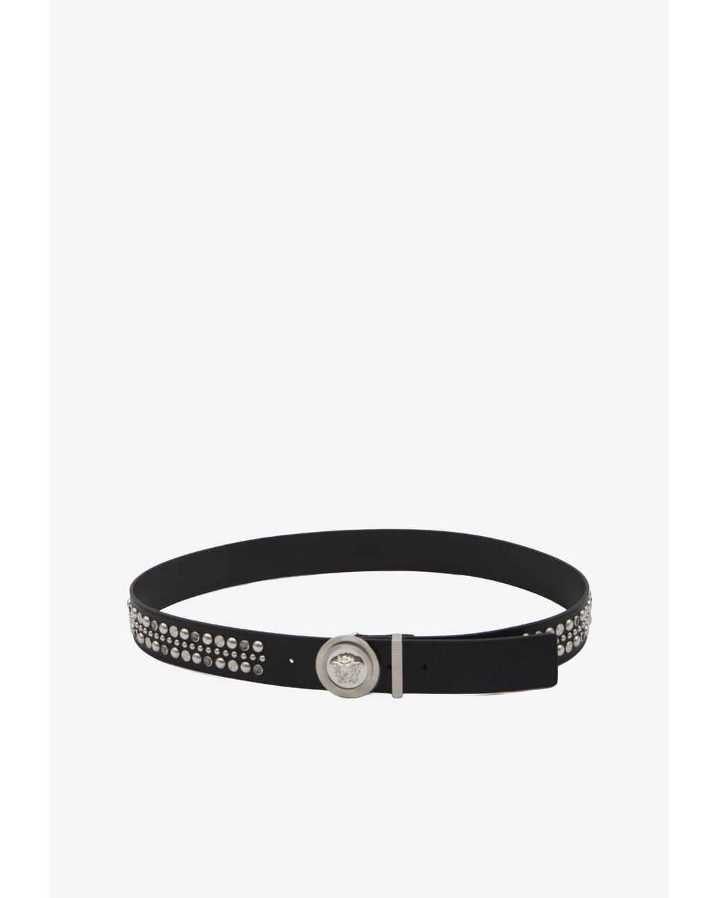 Versace White Medusa Studs Belt for men