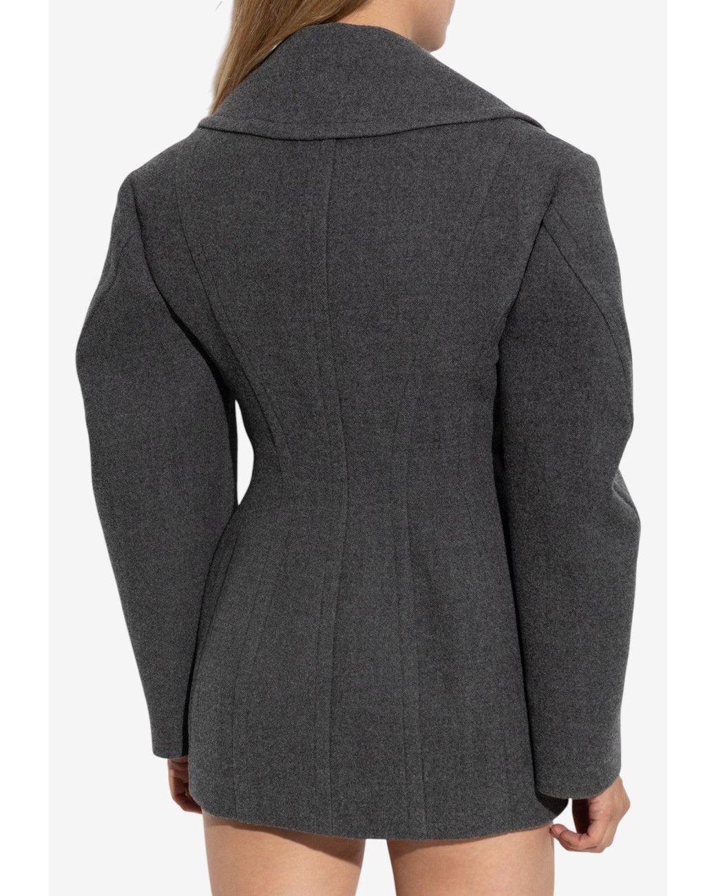 Givenchy Black Double-Breasted Wool Coat