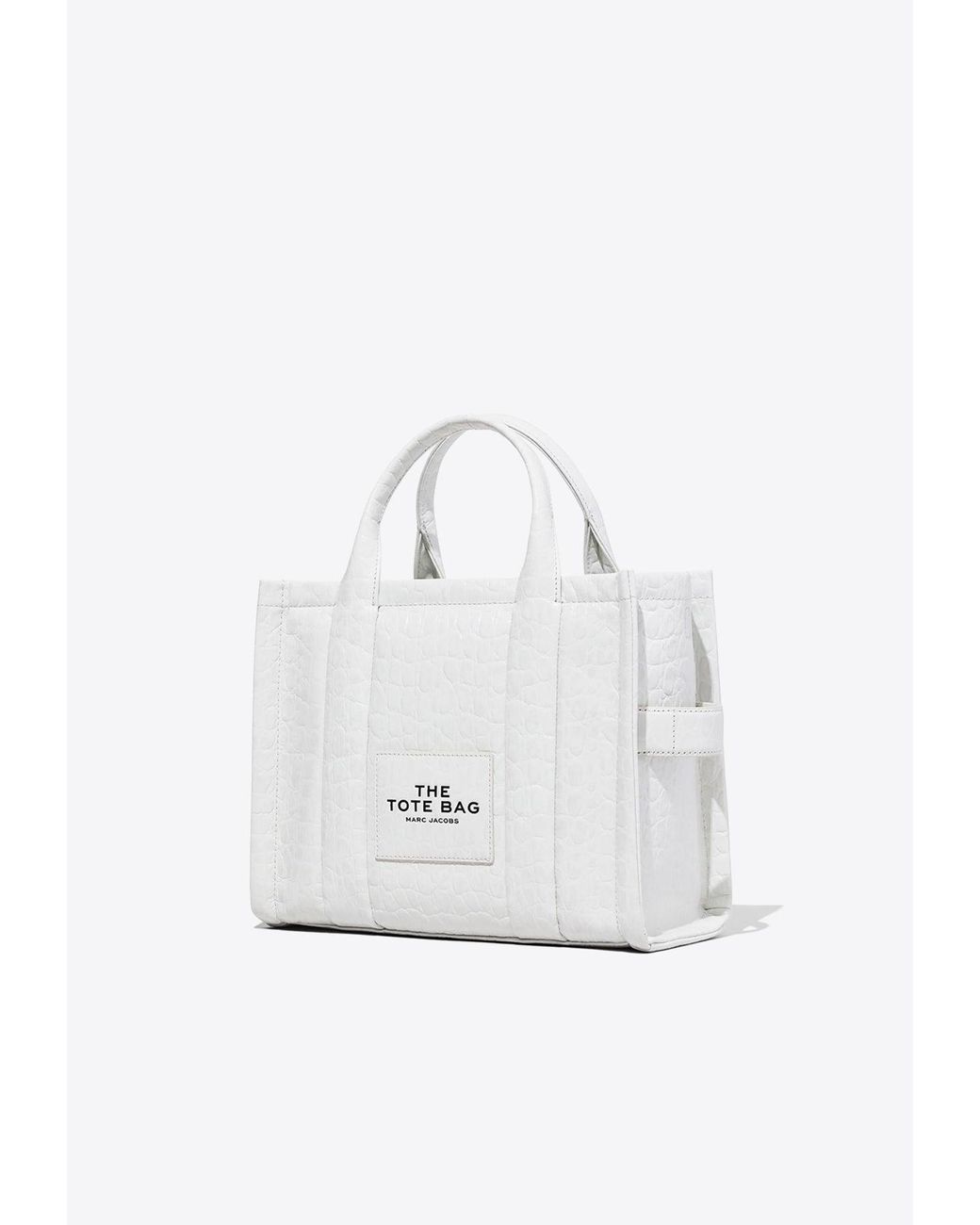 Marc Jacobs The Medium Croc Embossed Leather Tote Bag in White Lyst