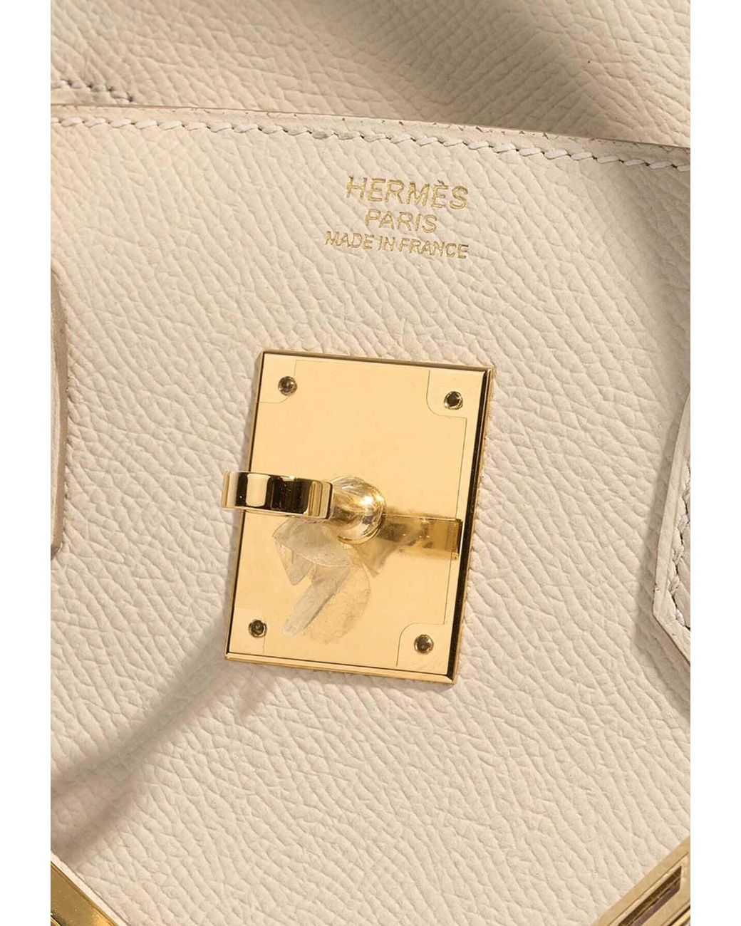 Hermes Birkin Bag 30cm Craie Togo Gold Hardware
