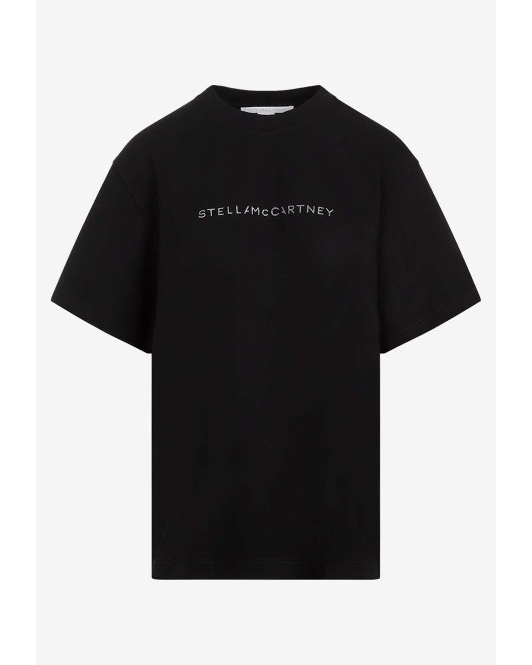Stella McCartney Logo Relaxed-fit T-shirt in Black | Lyst