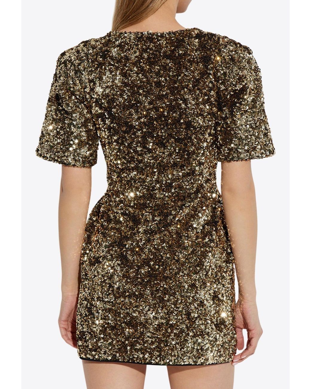 【関税&送料込】Marc Jacobs Gold Mini Dress With Sequins Marc Jacobs Gold mini dress with sequins – Lord & Taylor