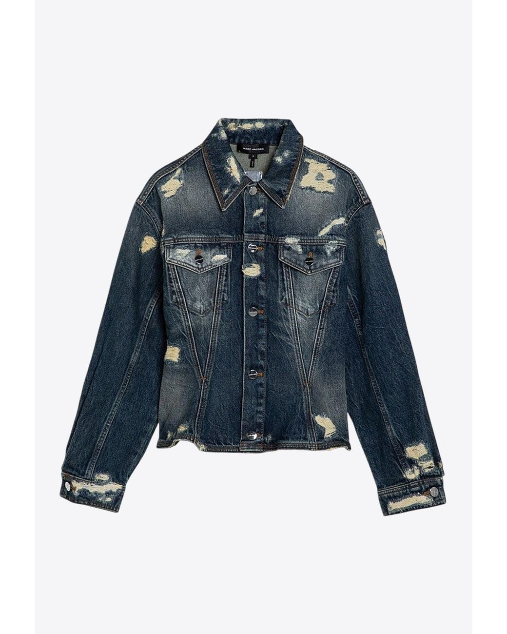 Marc Jacobs Blue Distressed Denim Jacket