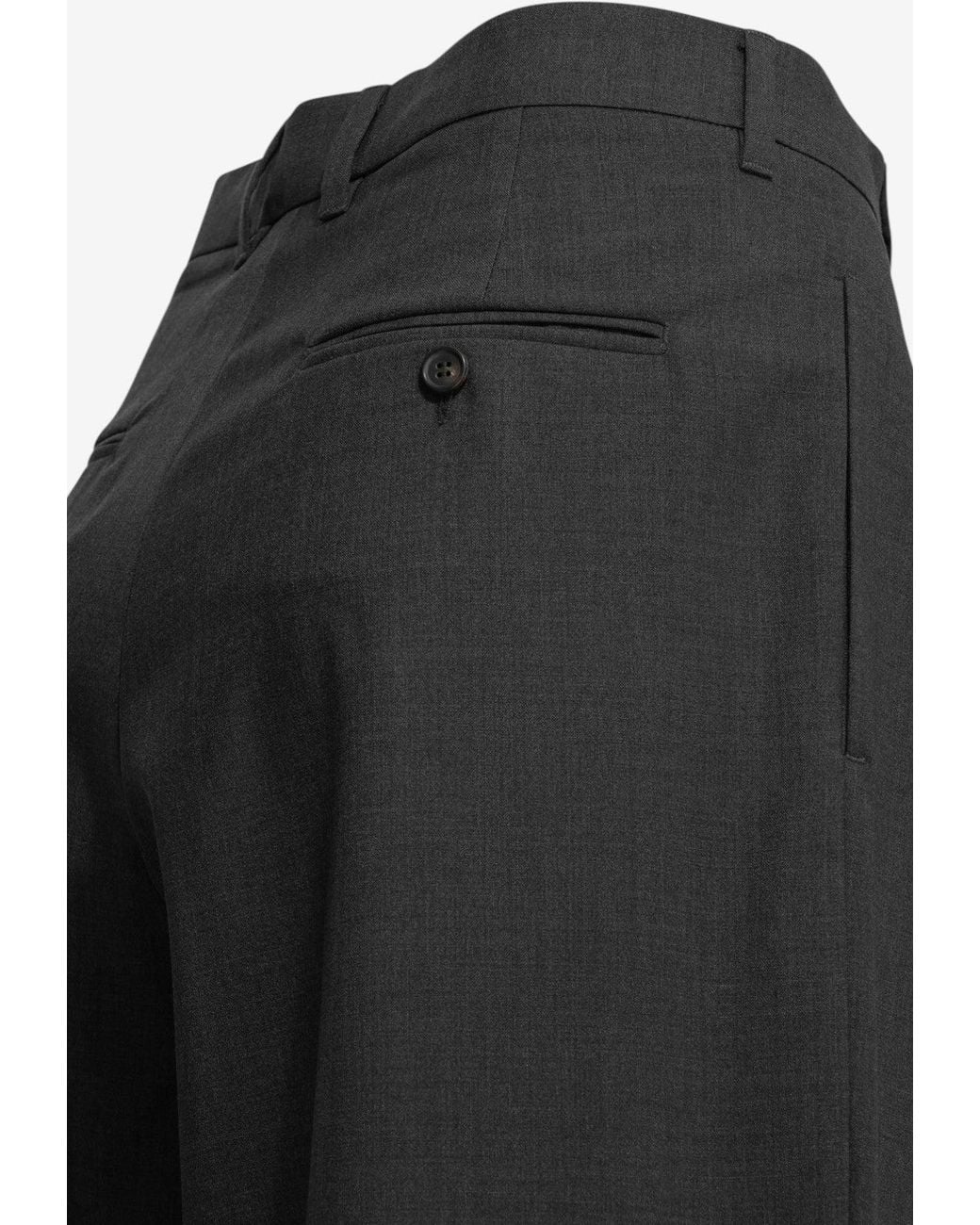 Max Mara Black Taro Tailored Wool Pants