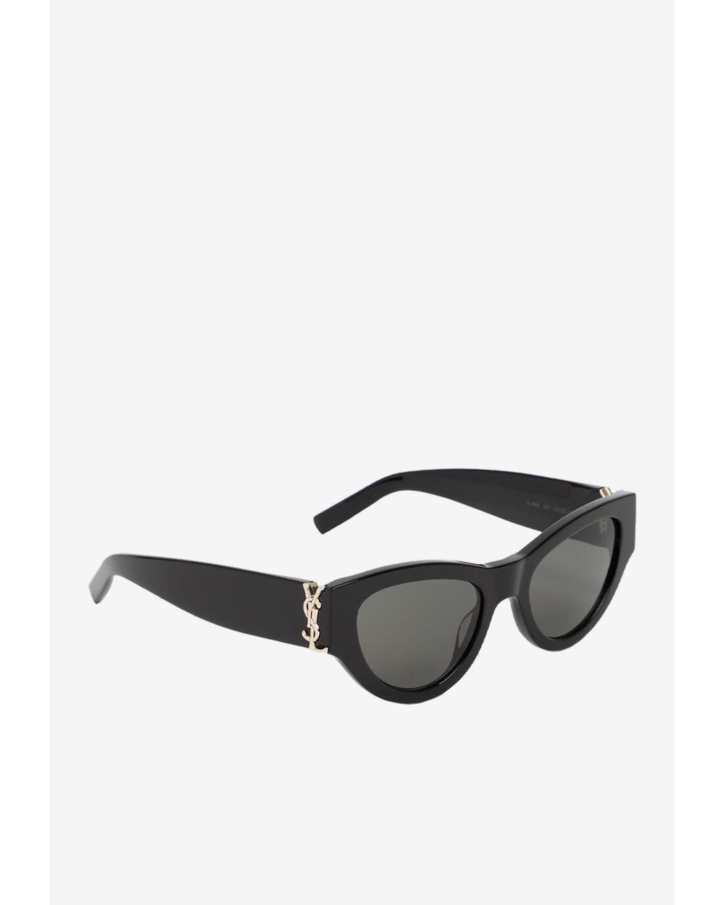 Saint Laurent Ysl Logo Cat-eye Sunglasses in Black | Lyst