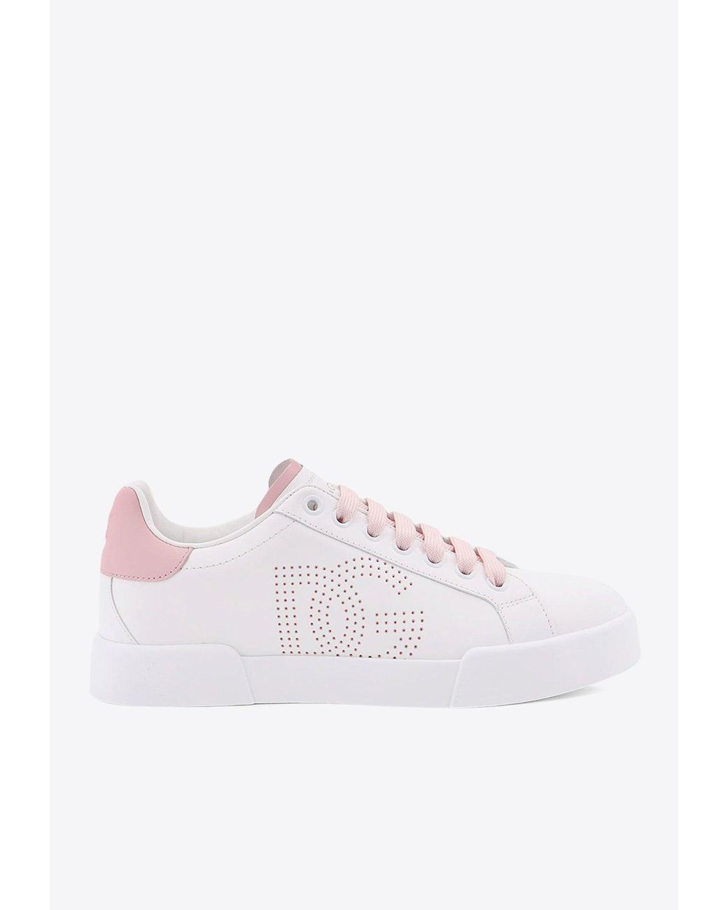 Dolce & Gabbana White Calfskin Leather Low Top Sneakers Shoes