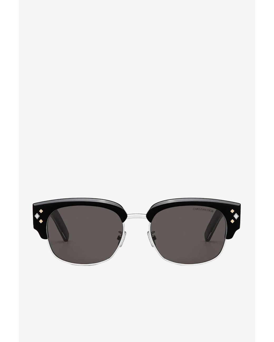Dior Cd Diamond C1u Clubmaster Sunglasses in Black for Men | Lyst