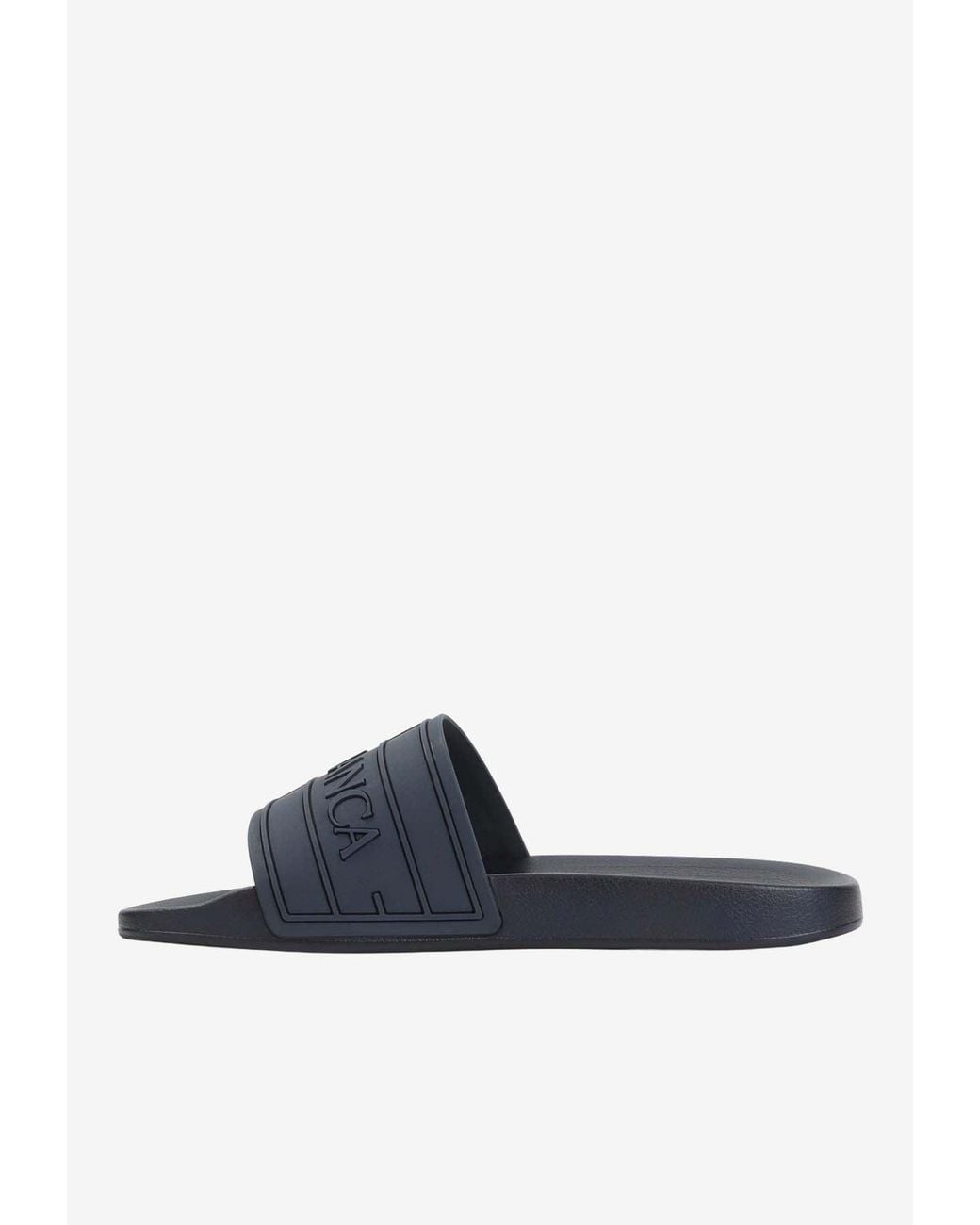 Casablanca Blue Logo Pool Slides for men