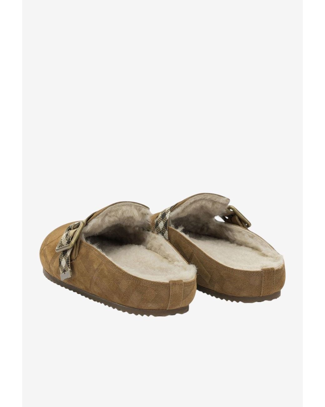 Burberry Brown Urchin Suede Leather Clogs