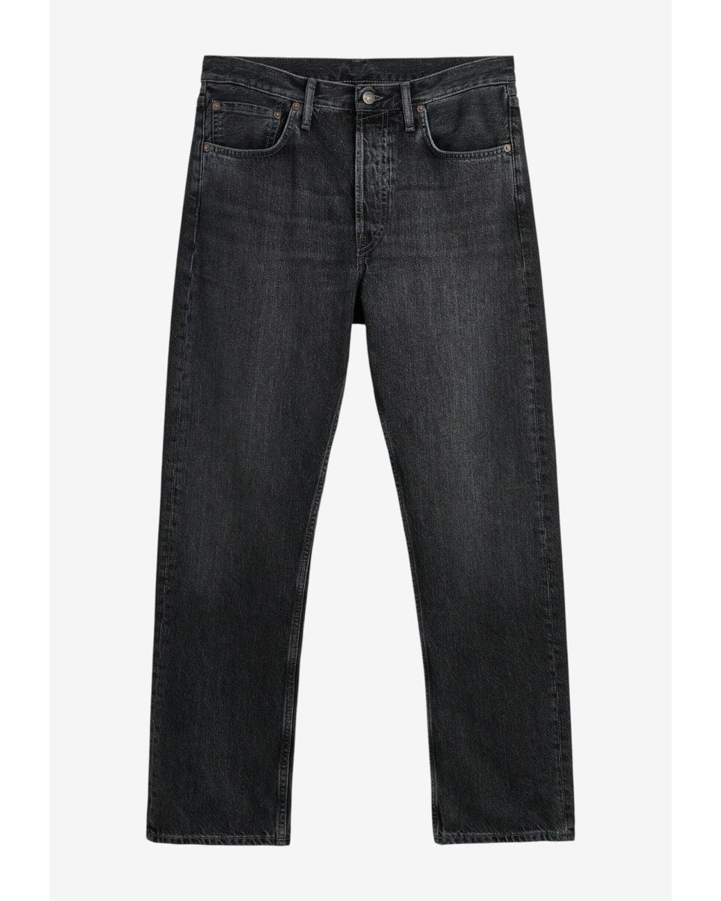 Acne Gray Logo Patch Striaght Jeans for men