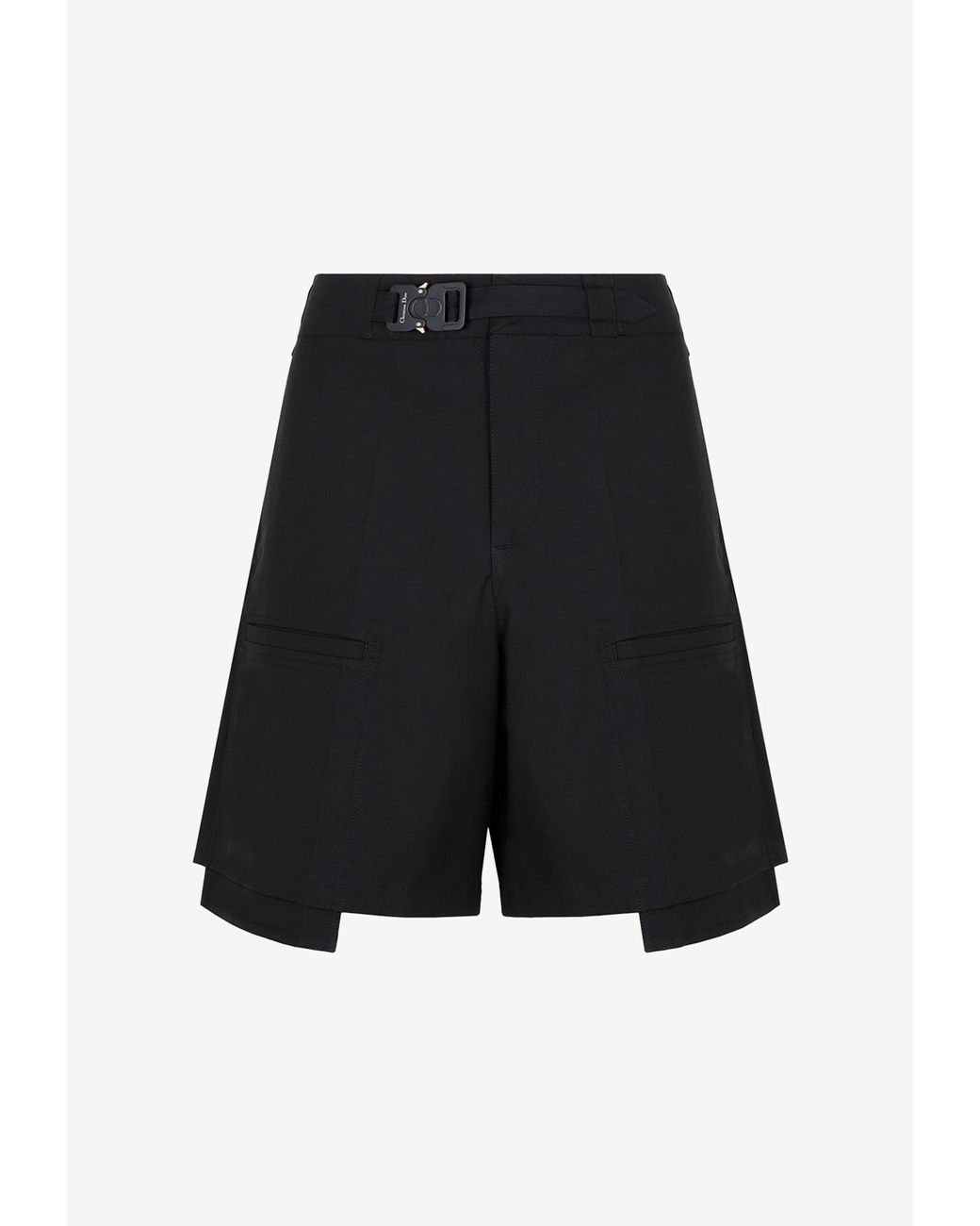 Dior Cotton Cargo Bermuda Shorts With Cd Belt in Black for Men | Lyst