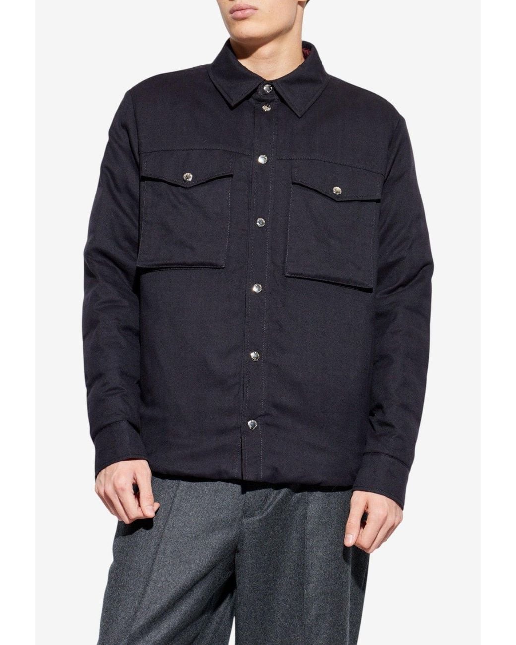 Dolce & Gabbana Blue Reversible Zipped Jacket for men