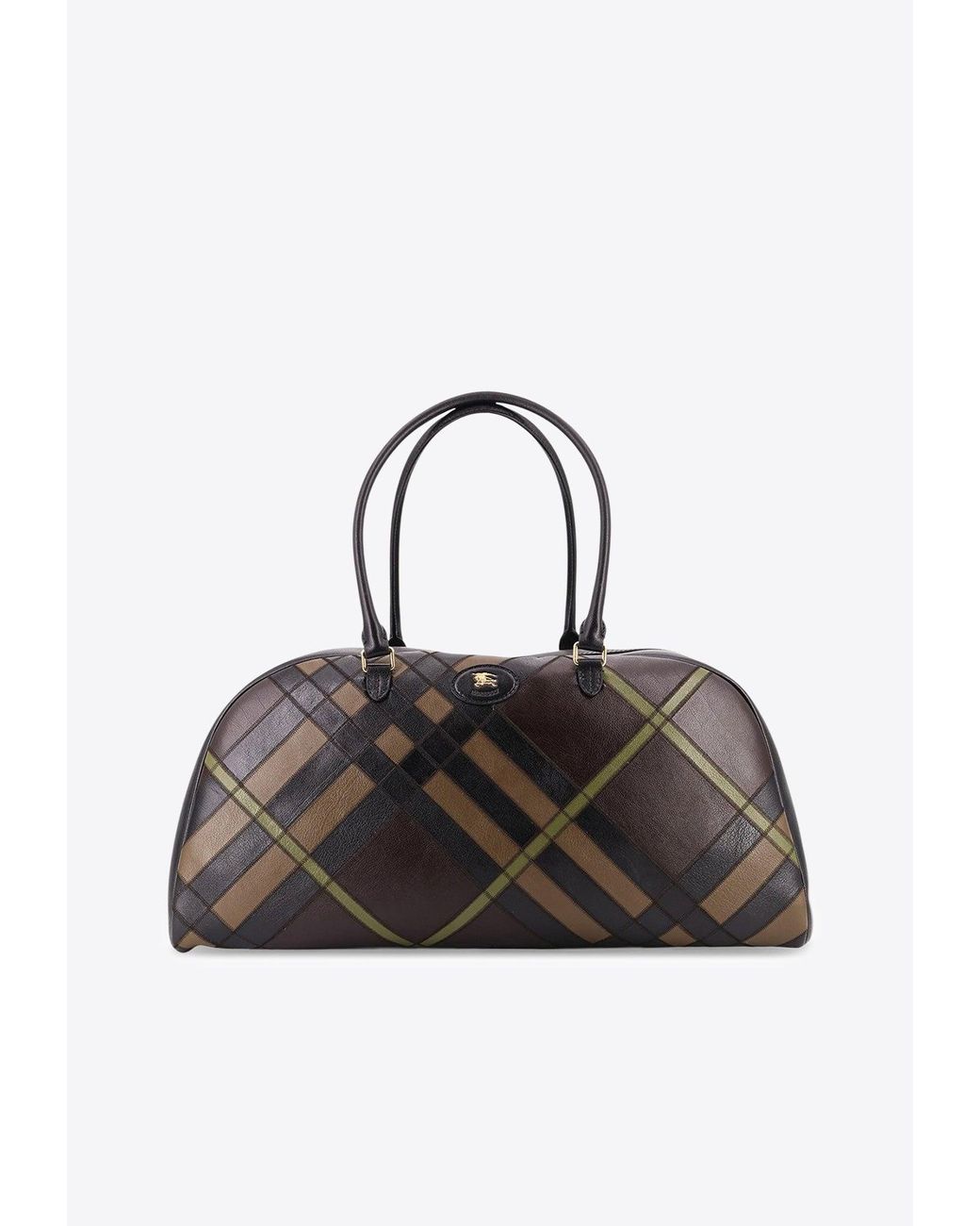 Burberry Xl Highlands Check Bowling Travel Bag in Black for Burberry Xl Highlands Check Bowling Travel Bag in Black for