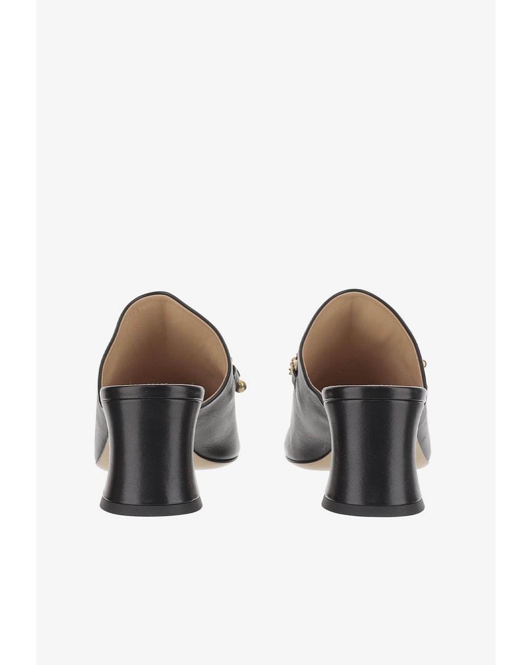 Chloé Black Heeled Mules "Charms"