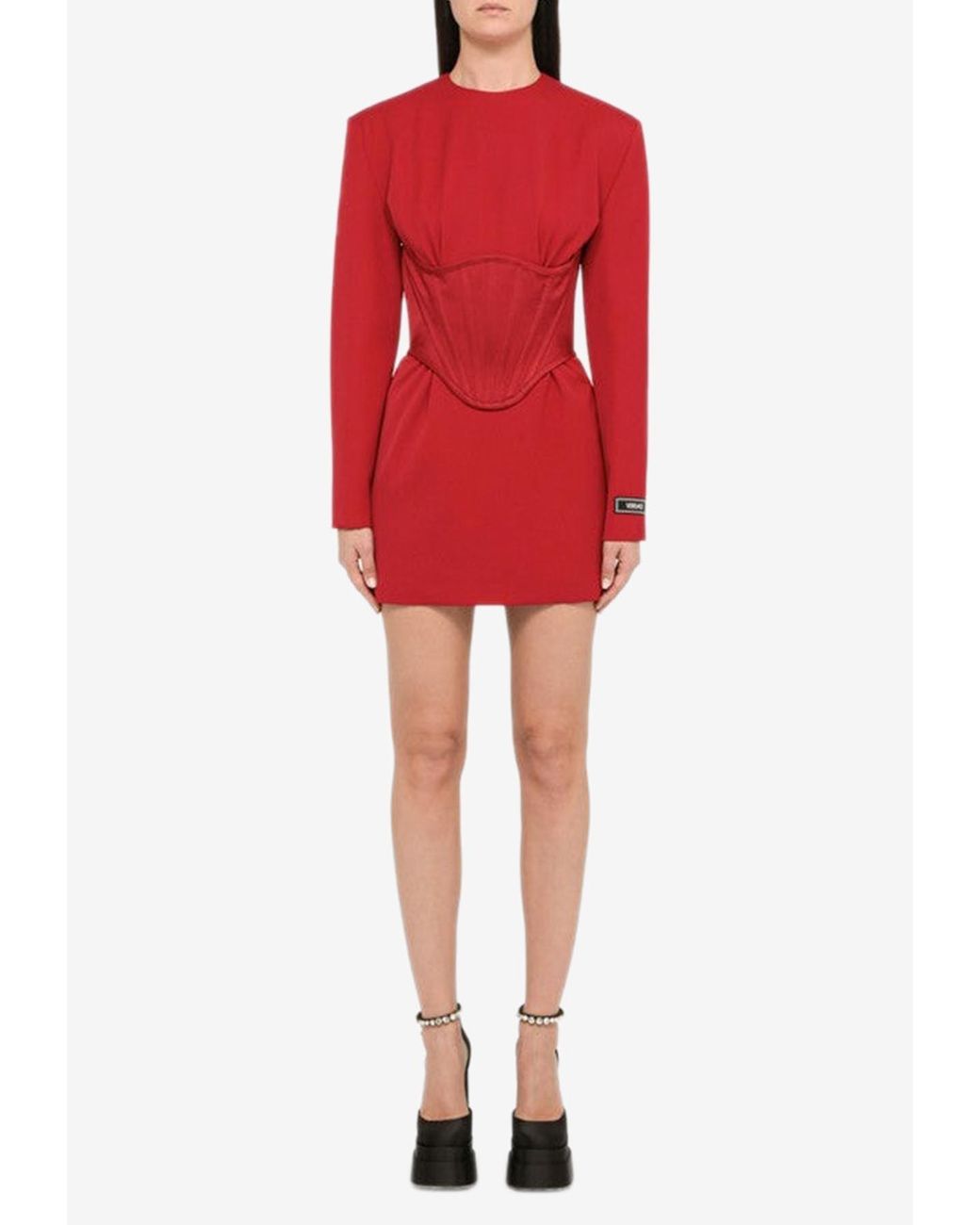 【関税&送料込】Versace Red Leather Mini Dress Versace Mini and short dresses for Women | Online Sale up to