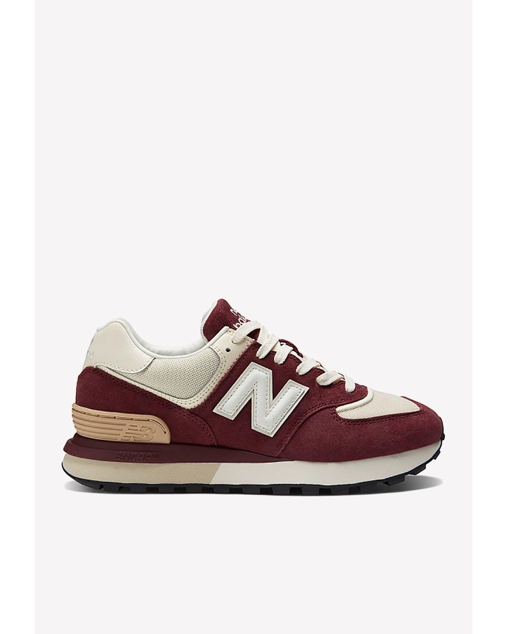 New Balance 574 Legacy Lowtop Sneakers In Nb Burgundy With Angora in