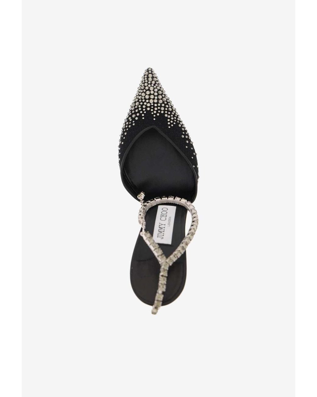 Jimmy Choo Saeda 100 Pumps With Crystals in Black | Lyst