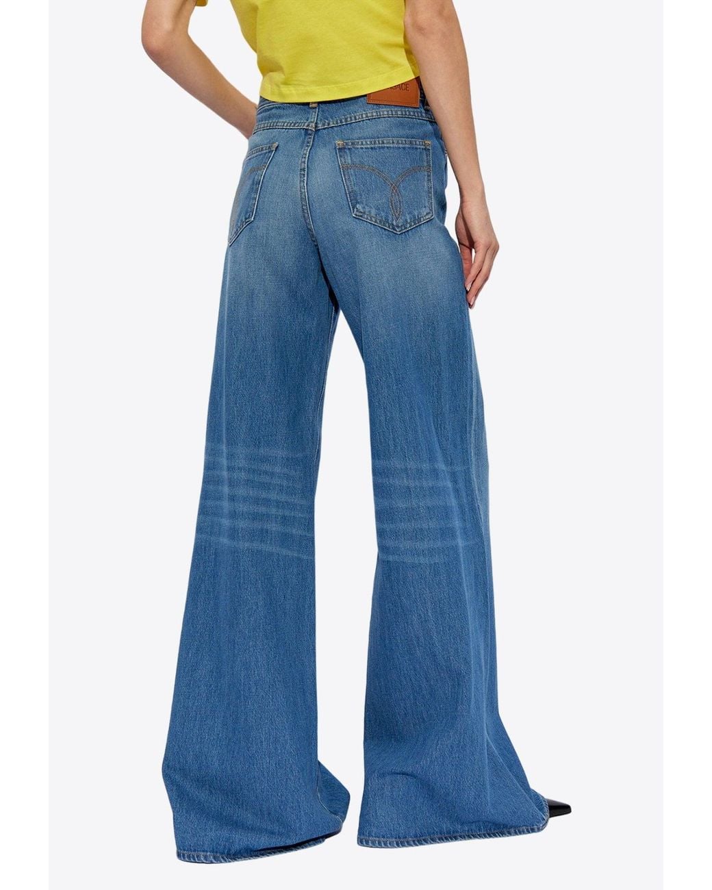 Versace Blue Essential Wide-Leg Jeans